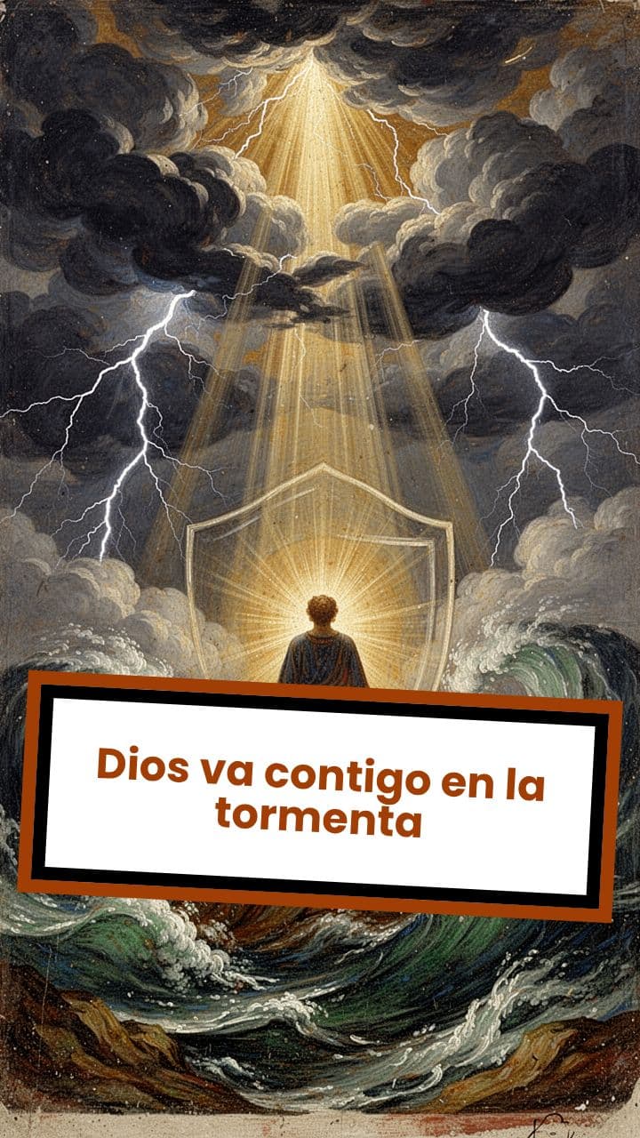 Dios va contigo en la tormenta
