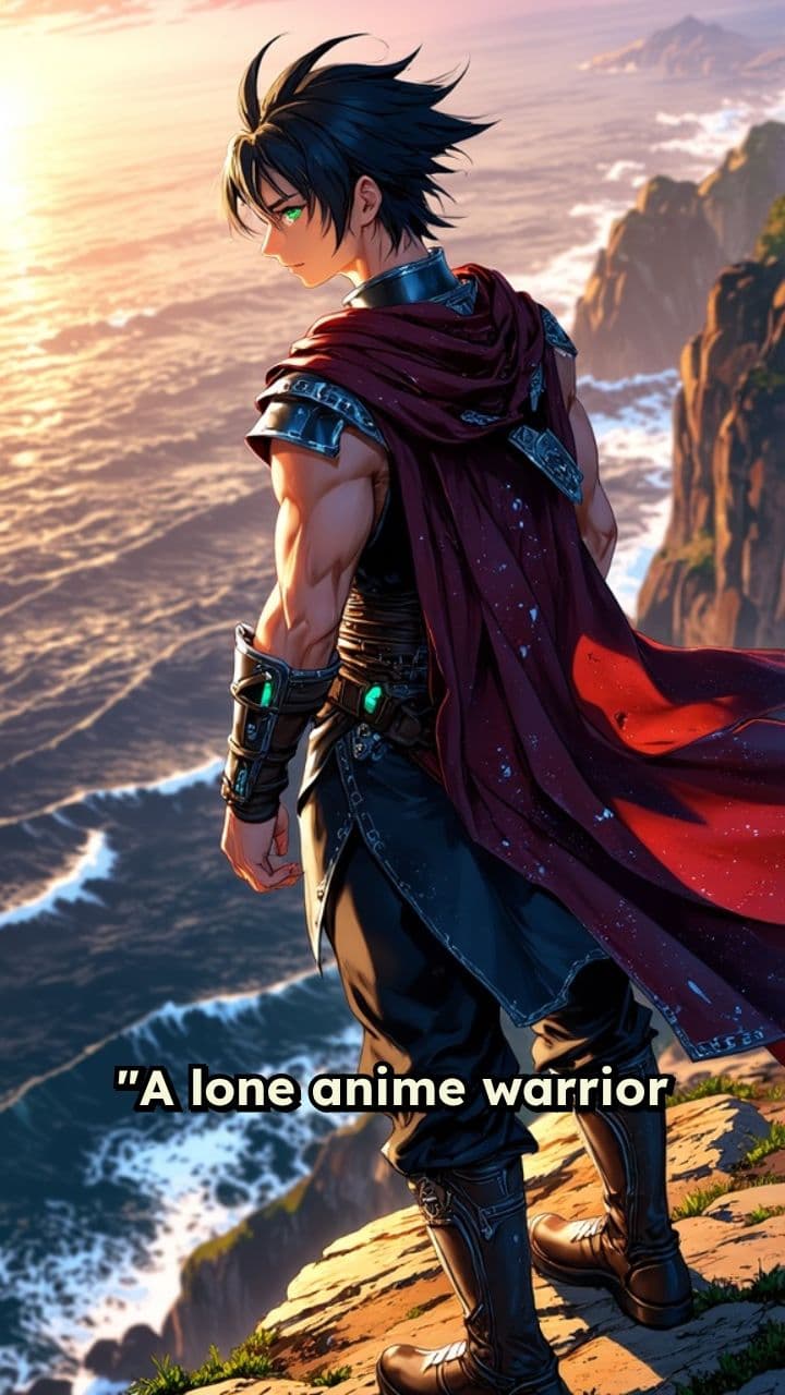 Warrior at Sunset's Edge