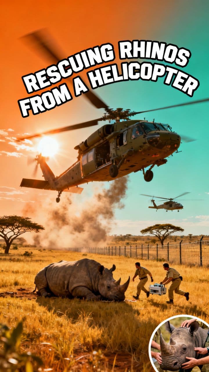 Rescuing Rhinos from a Helicopter