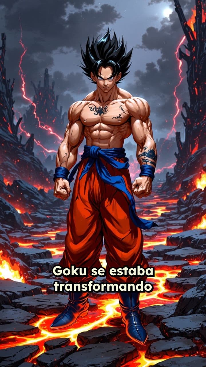 Goku en su transformación demoníaca