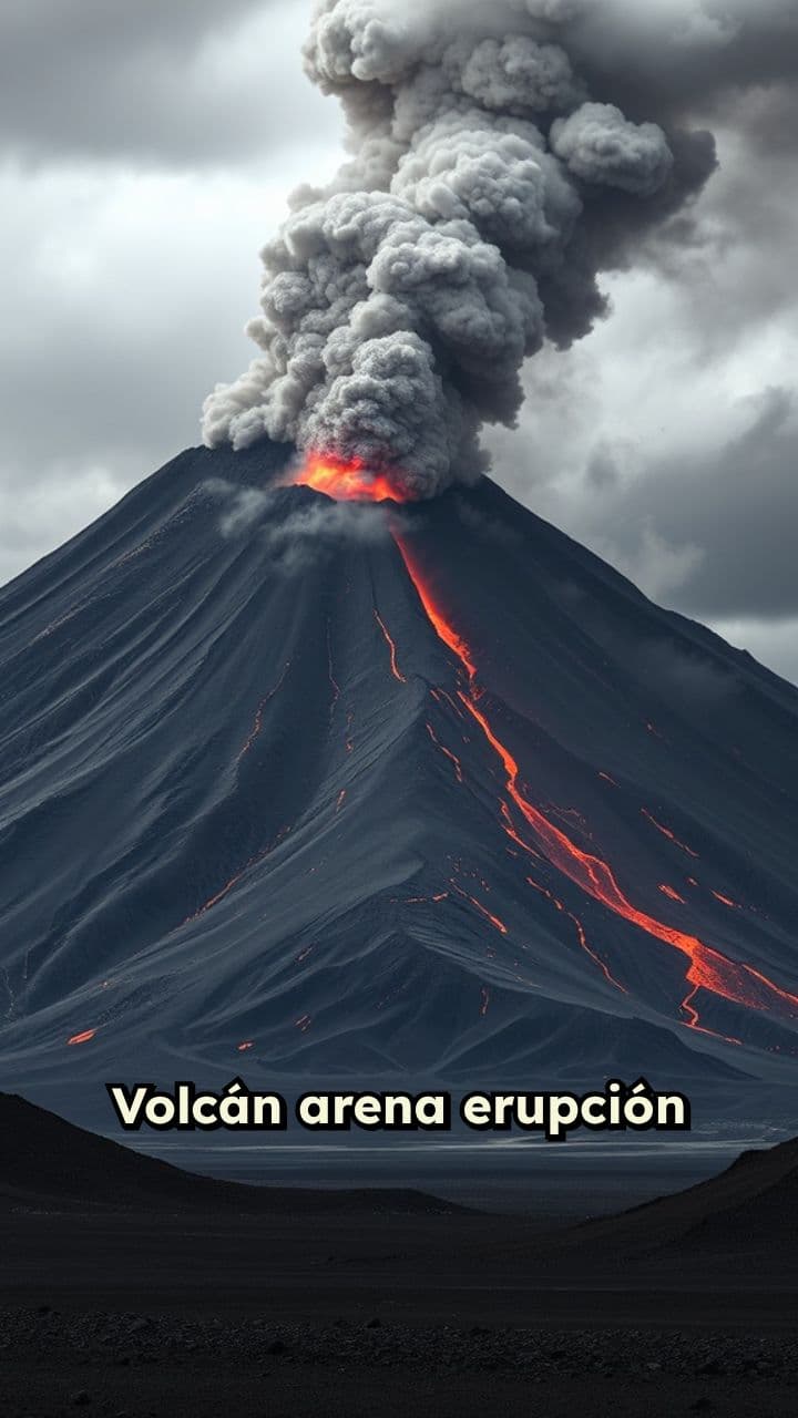 Erupción del Volcán Arena en Costa Rica