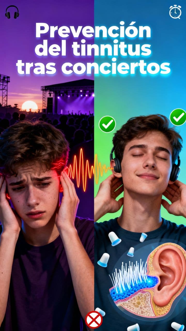 Prevención del tinnitus tras conciertos