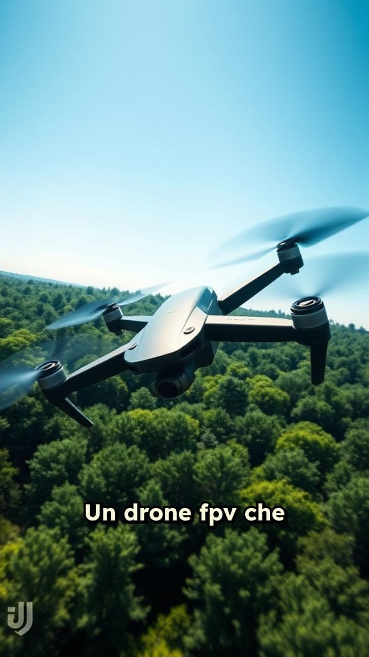 Drone FPV nella foresta veloce