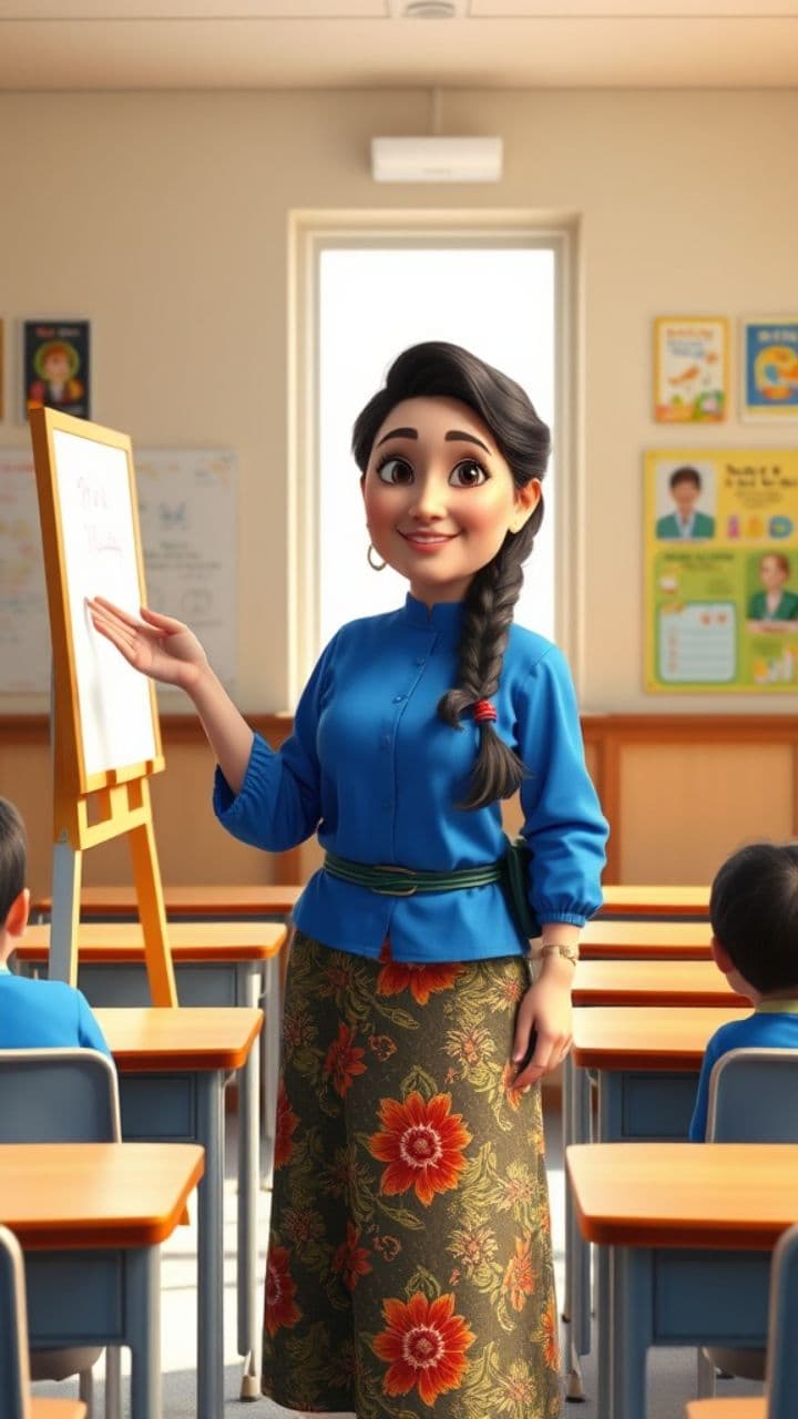 Учитель объясняет правило