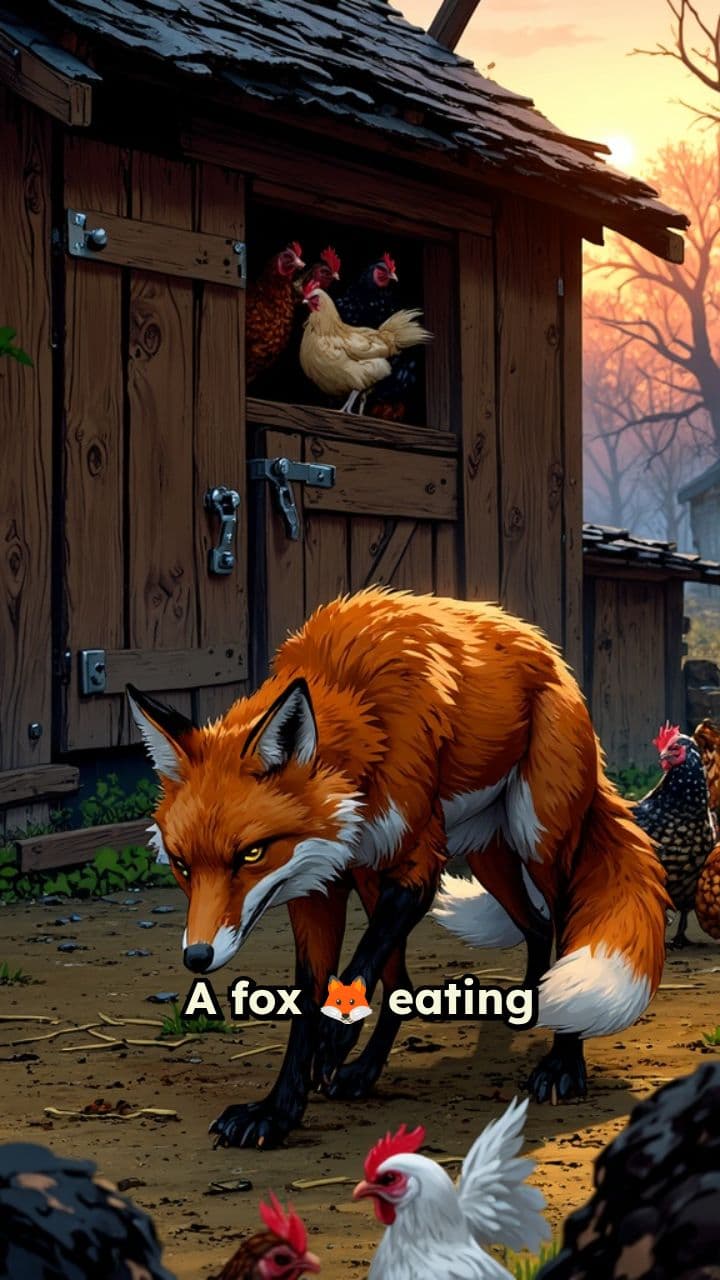 Fox Threatens Hens in Village