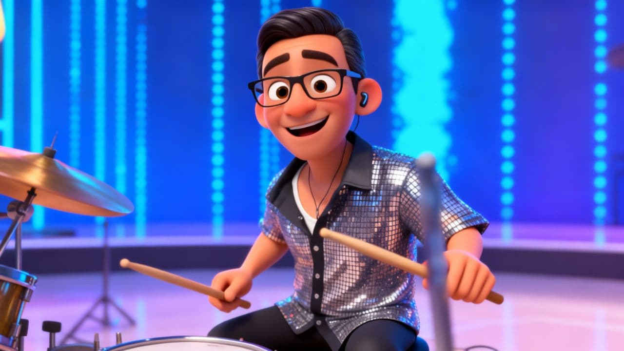 Diego Tocando Batería Feliz