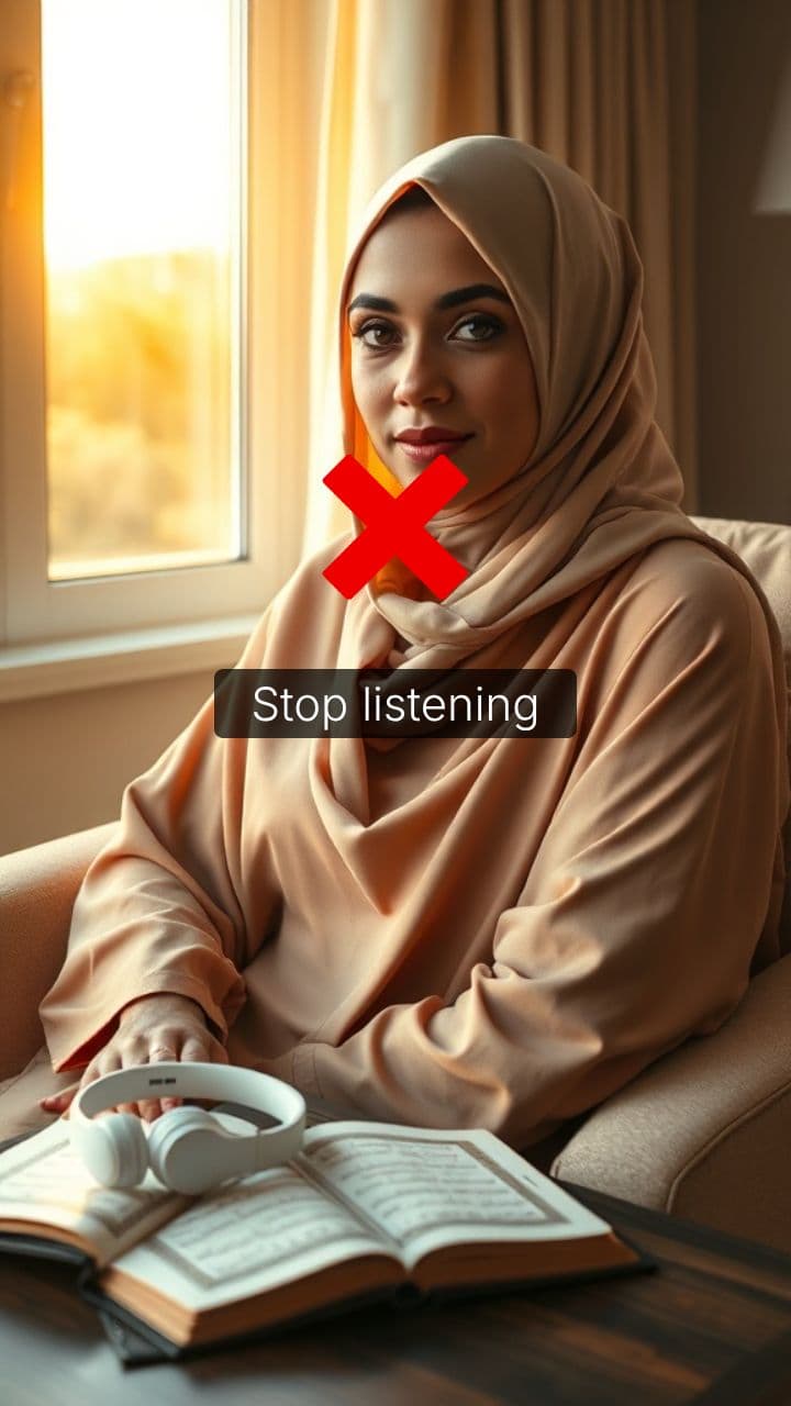 इस्लामी सामग्री में संगीत बंद करें