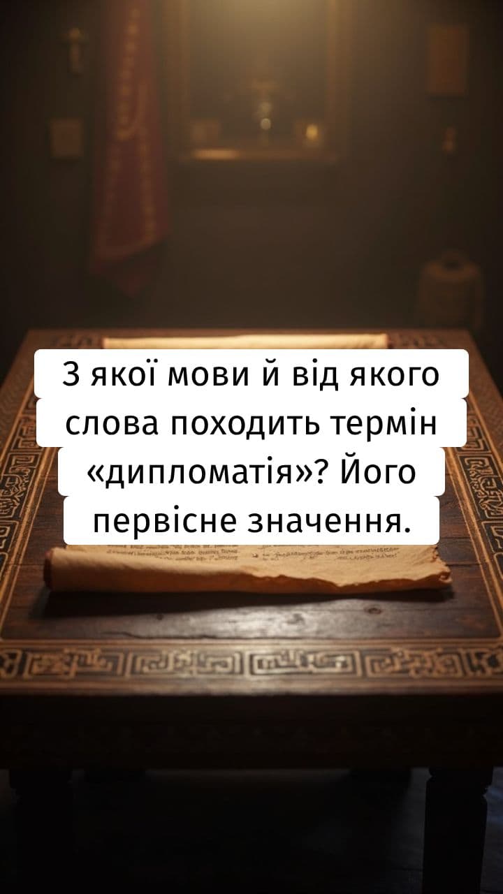 I. 1. Походження слова «Дипломатія»