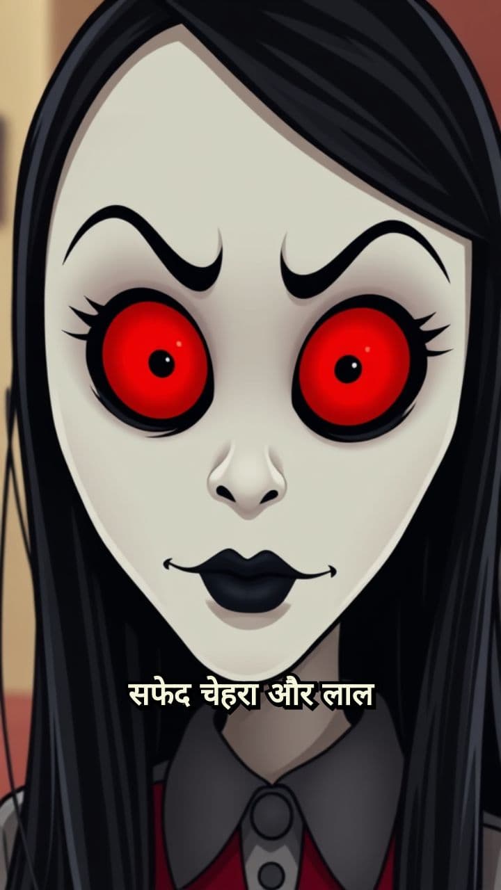 सफेद चेहरा, लाल आँखें