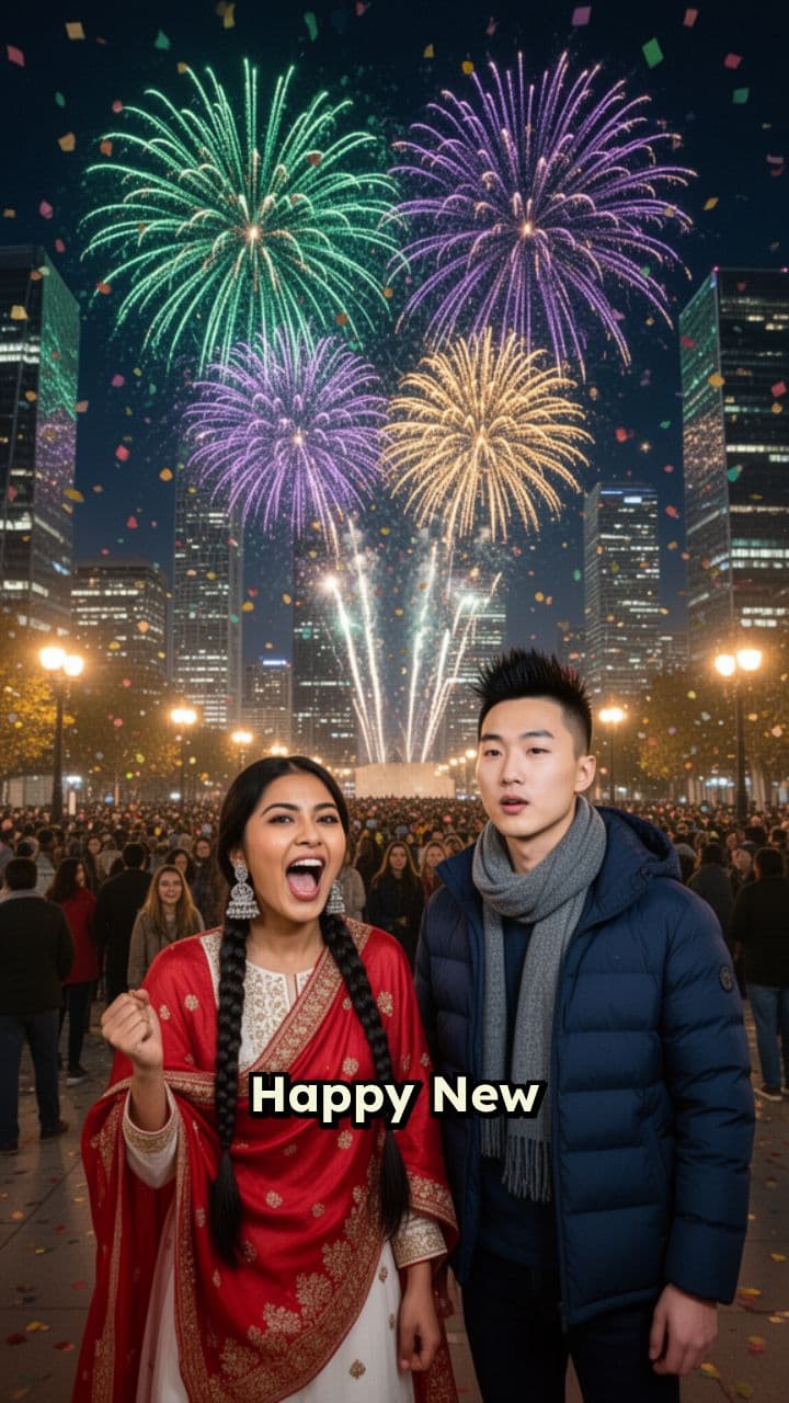 नए साल 2026 का जश्न दुनिया भर में