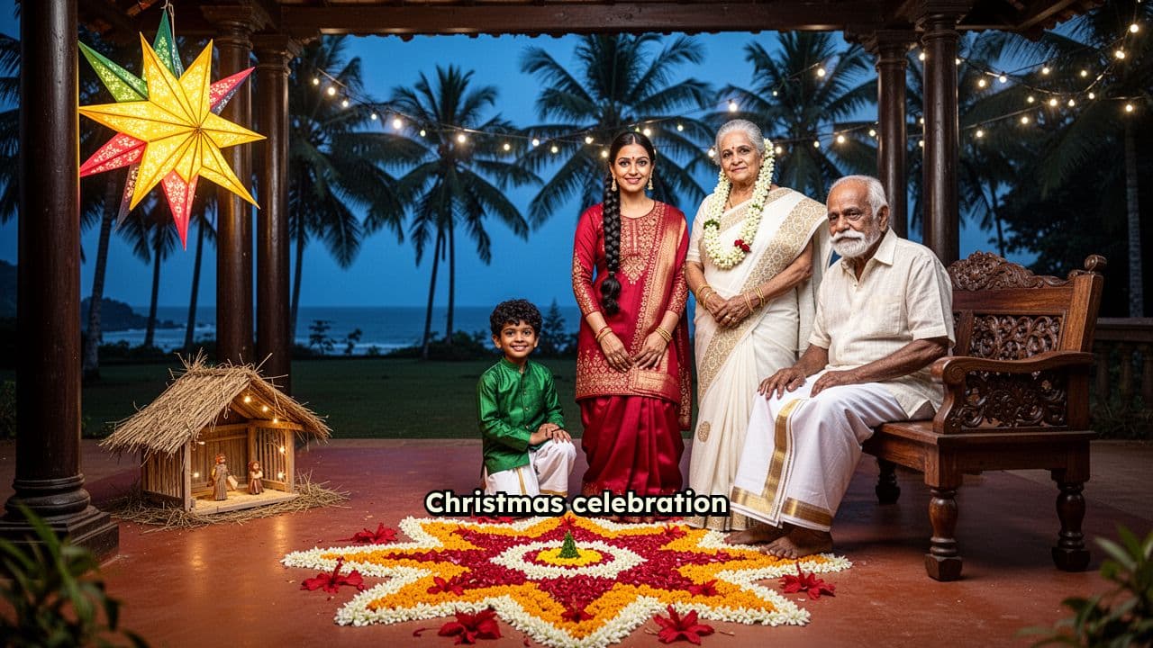 video of Christmas celebration in Kerala, India