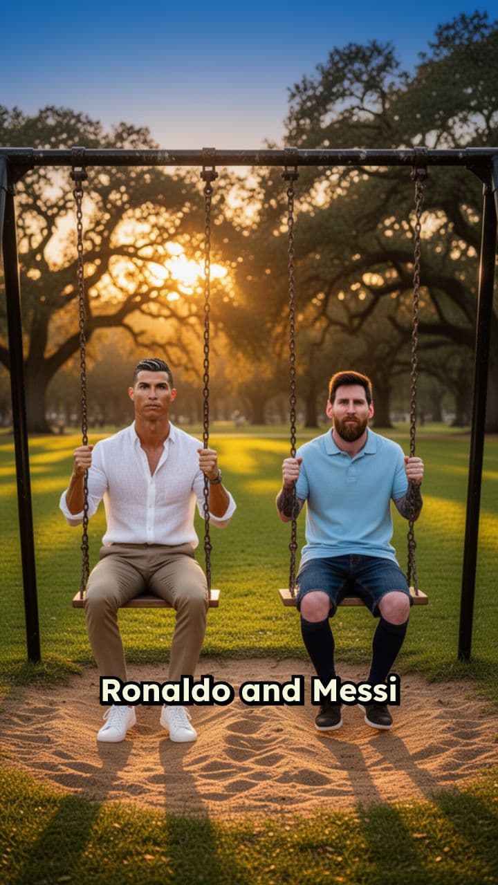 Ronaldo and Messi Swinging Together