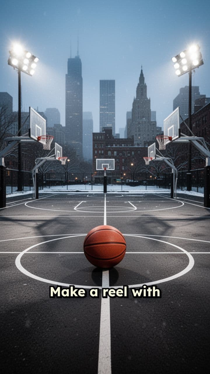 Court Cadence: Black & White Hoops