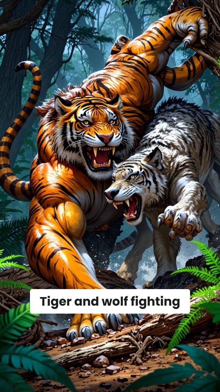 Jungle Clash: Tiger vs. Wolf
