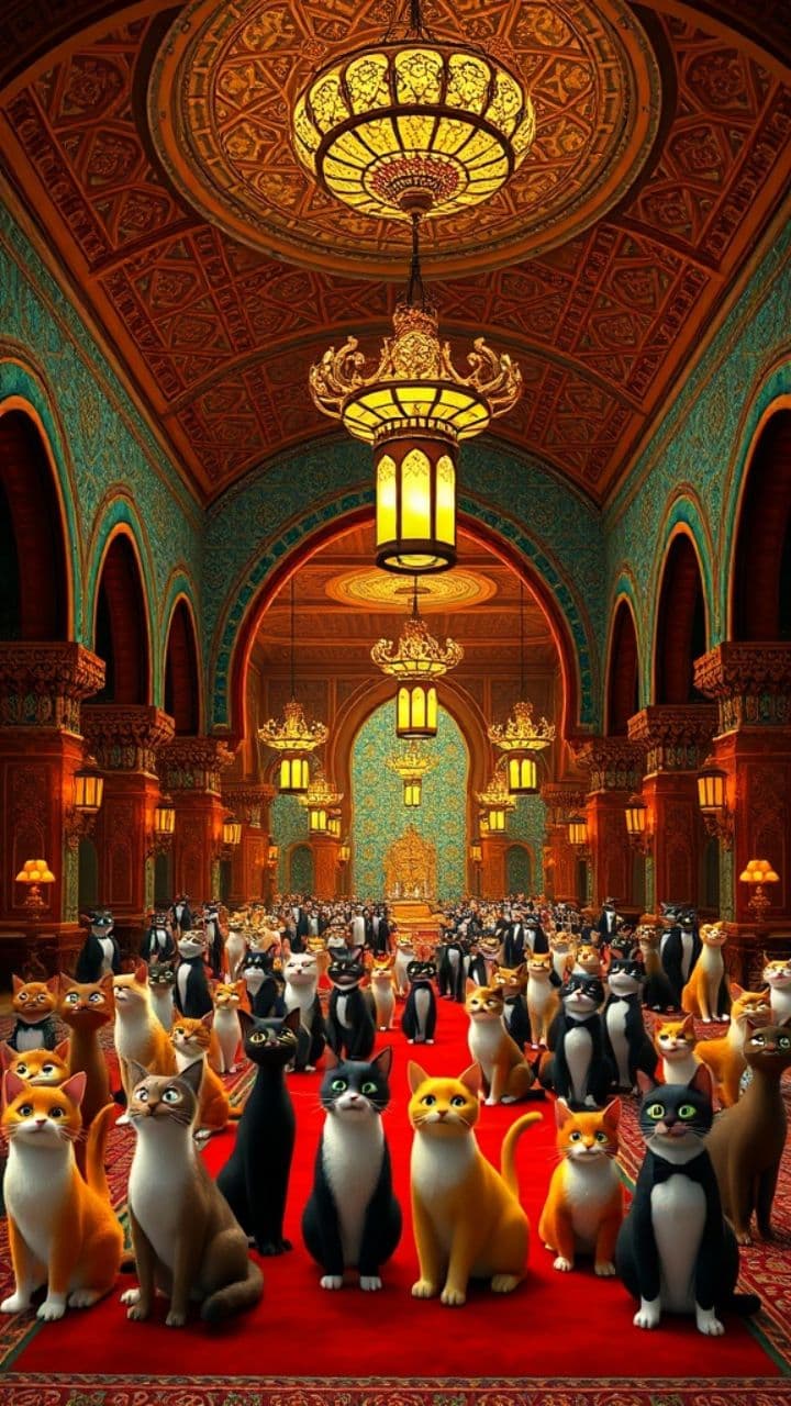 Cats Celebrate a Moroccan Wedding
