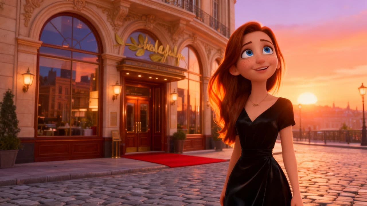 #7872 A Romantic Evening at the Golden Bistro