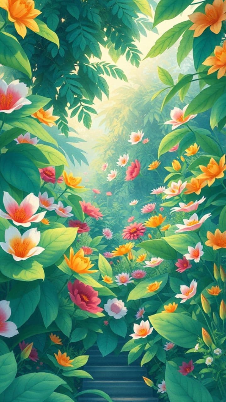 Five Flowers in a Row