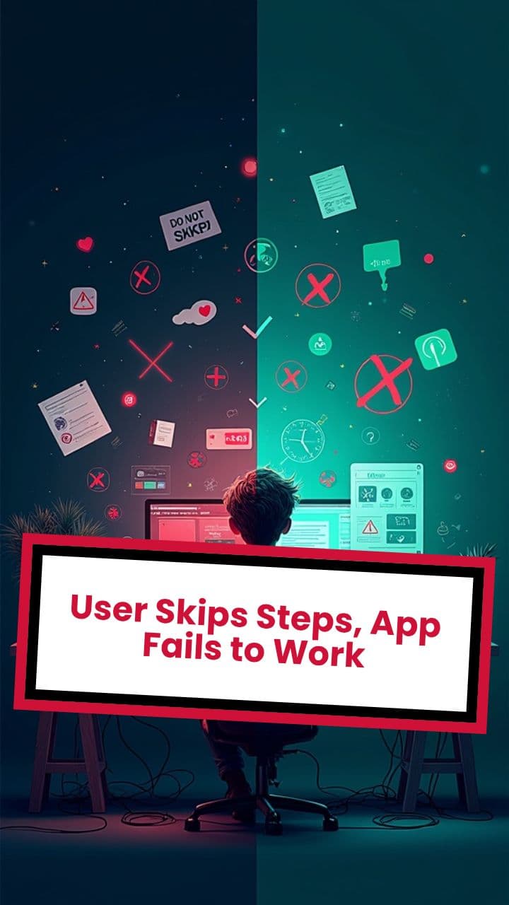 User Skips Steps, App Fails to Work