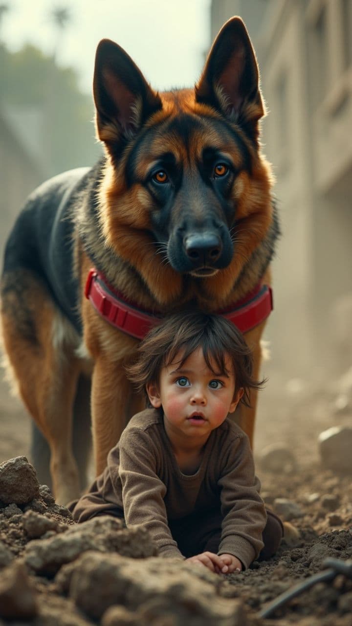 Héroe de cuatro patas salva a un niño