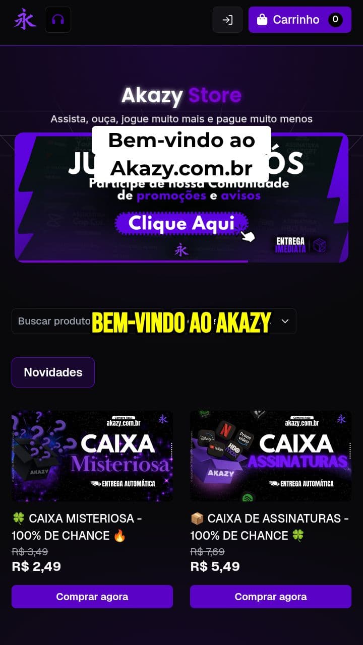 Apresentação Akazy Store
