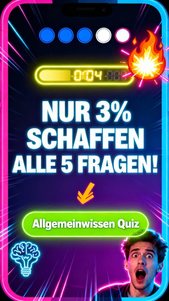 NUR 3% SCHAFFEN ALLE 5 FRAGEN! 🔥 Allgemeinwissen Quiz