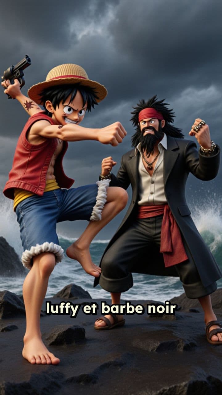 Luffy contre Barbe Noire
