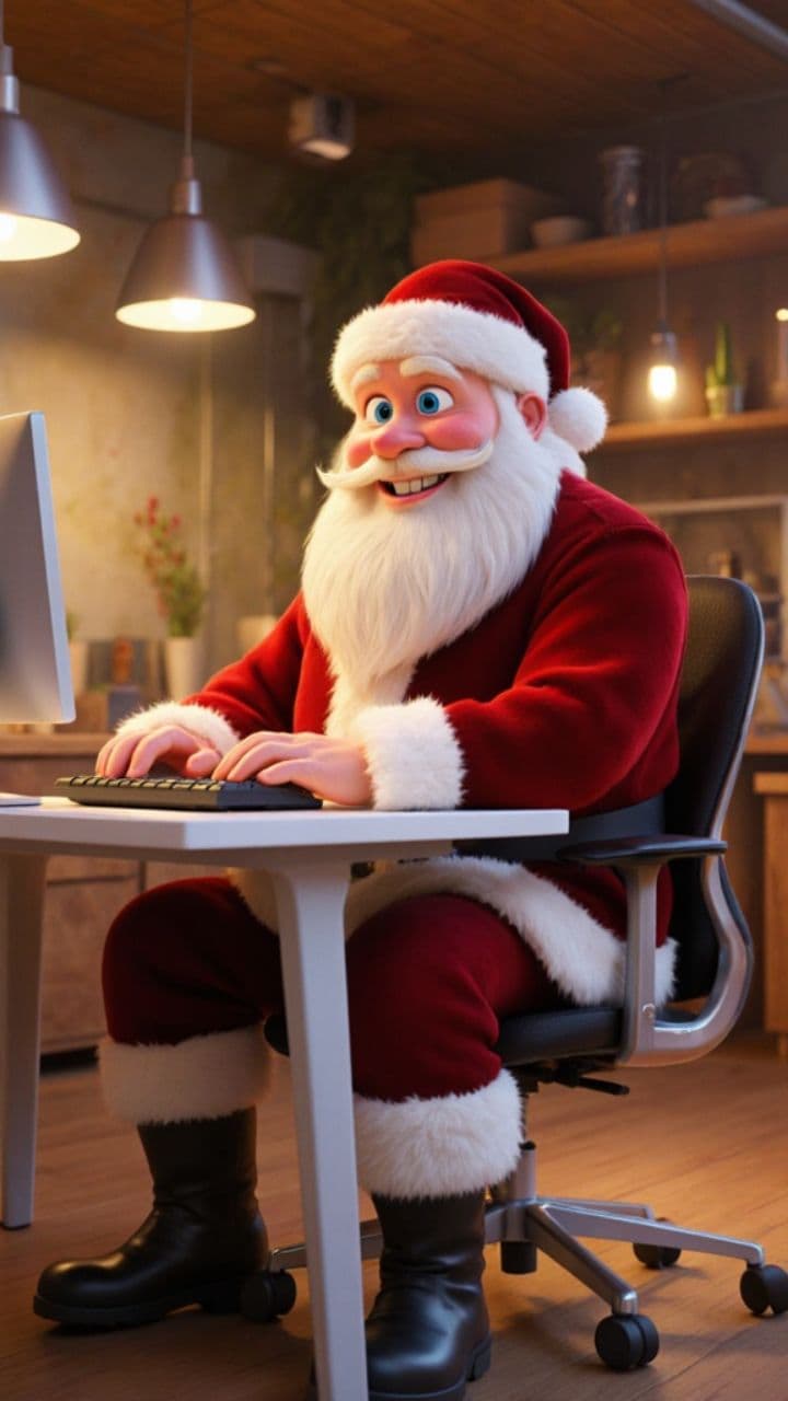 Santa Diseñador Web en Navidad