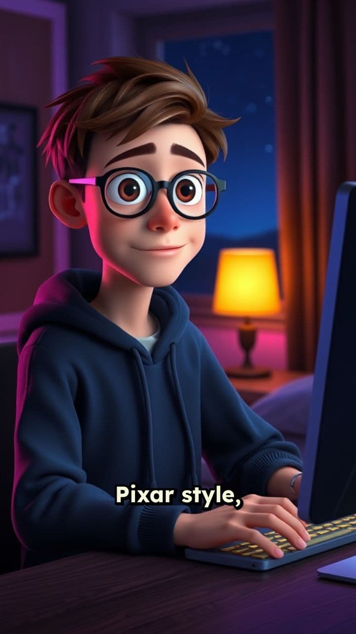 Jovem Escrevendo um E-mail ao Amigo