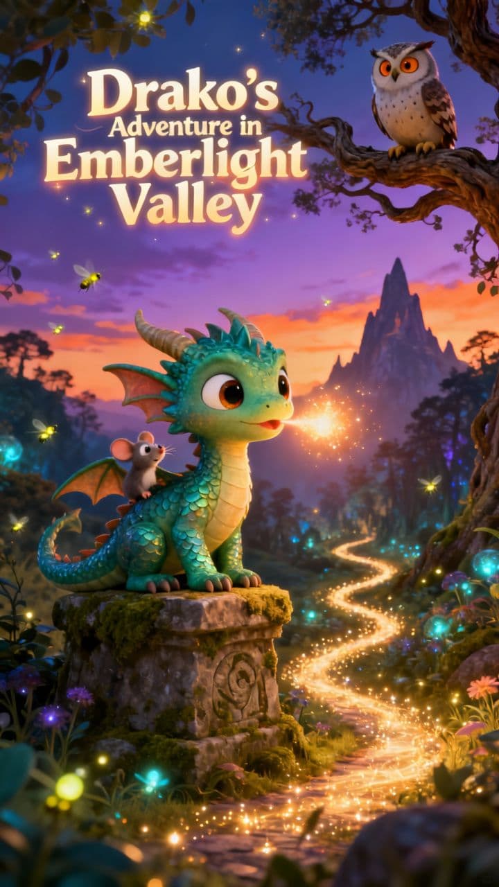 Drako's Adventure in Emberlight Valley