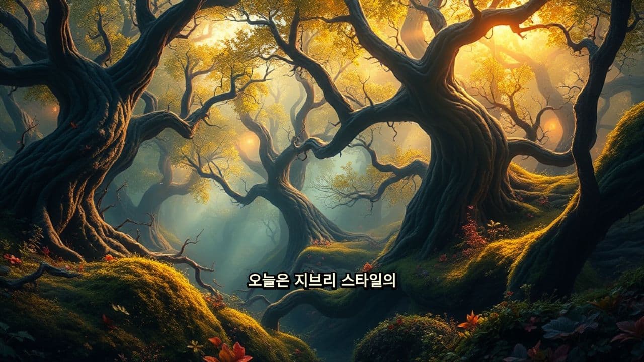 지브리 스타일 가시 숲 그리기 튜토리얼