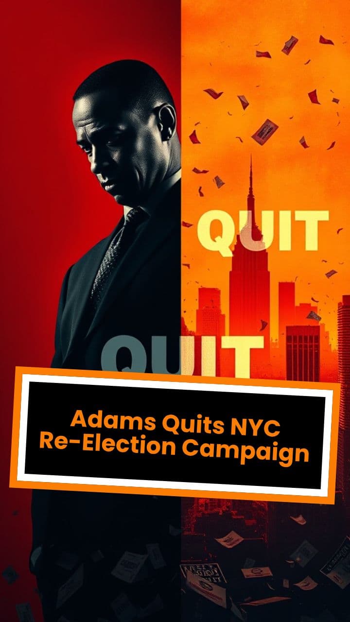 Adams Quits NYC Re-Election Campaign