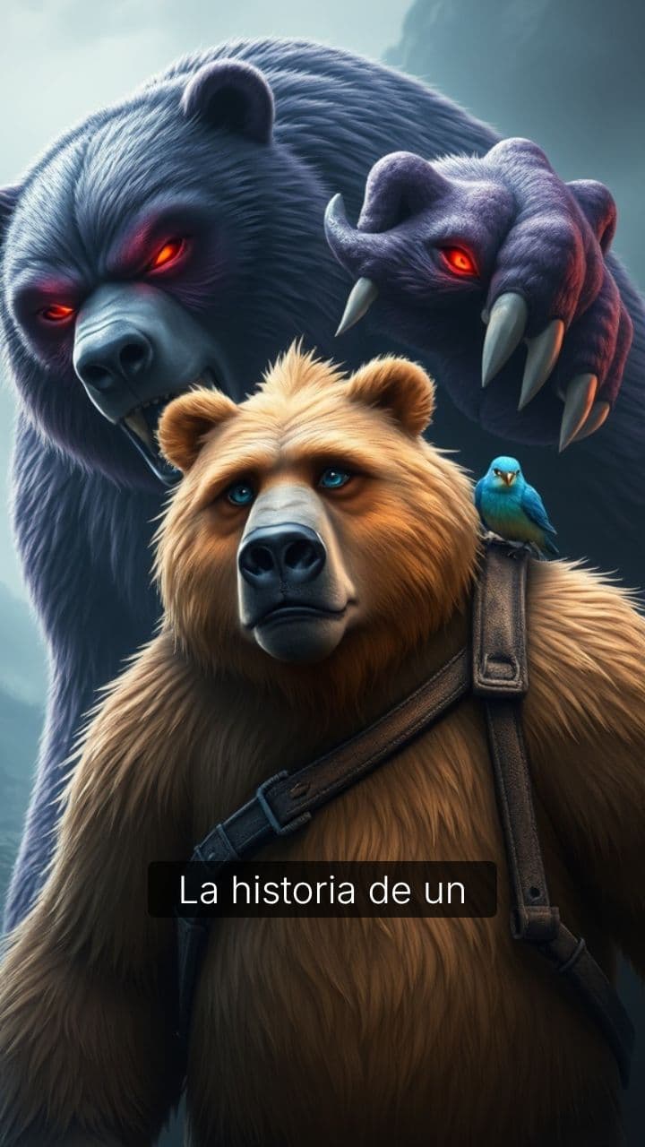 El oso y el pájaro valiente