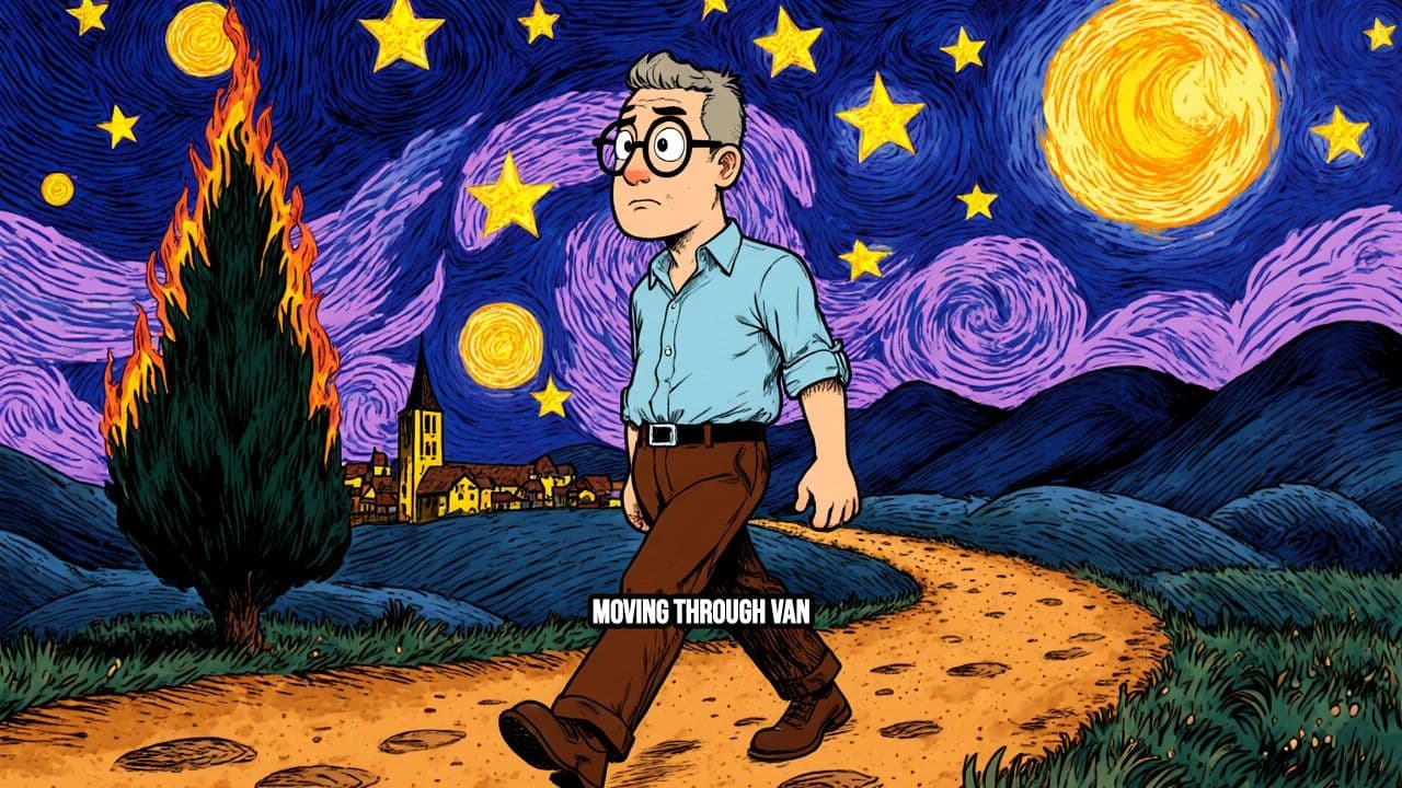 Moving Through Van Gogh Painting