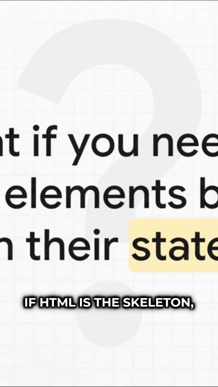 HTML is the Skeleton, CSS is the Personality