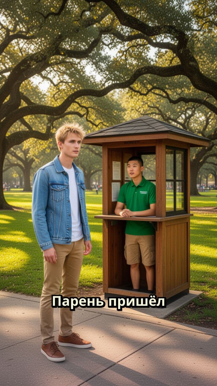 Встреча в парке у веломагазина