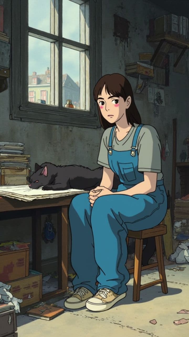 Alexi the Cartoonist and His Cat