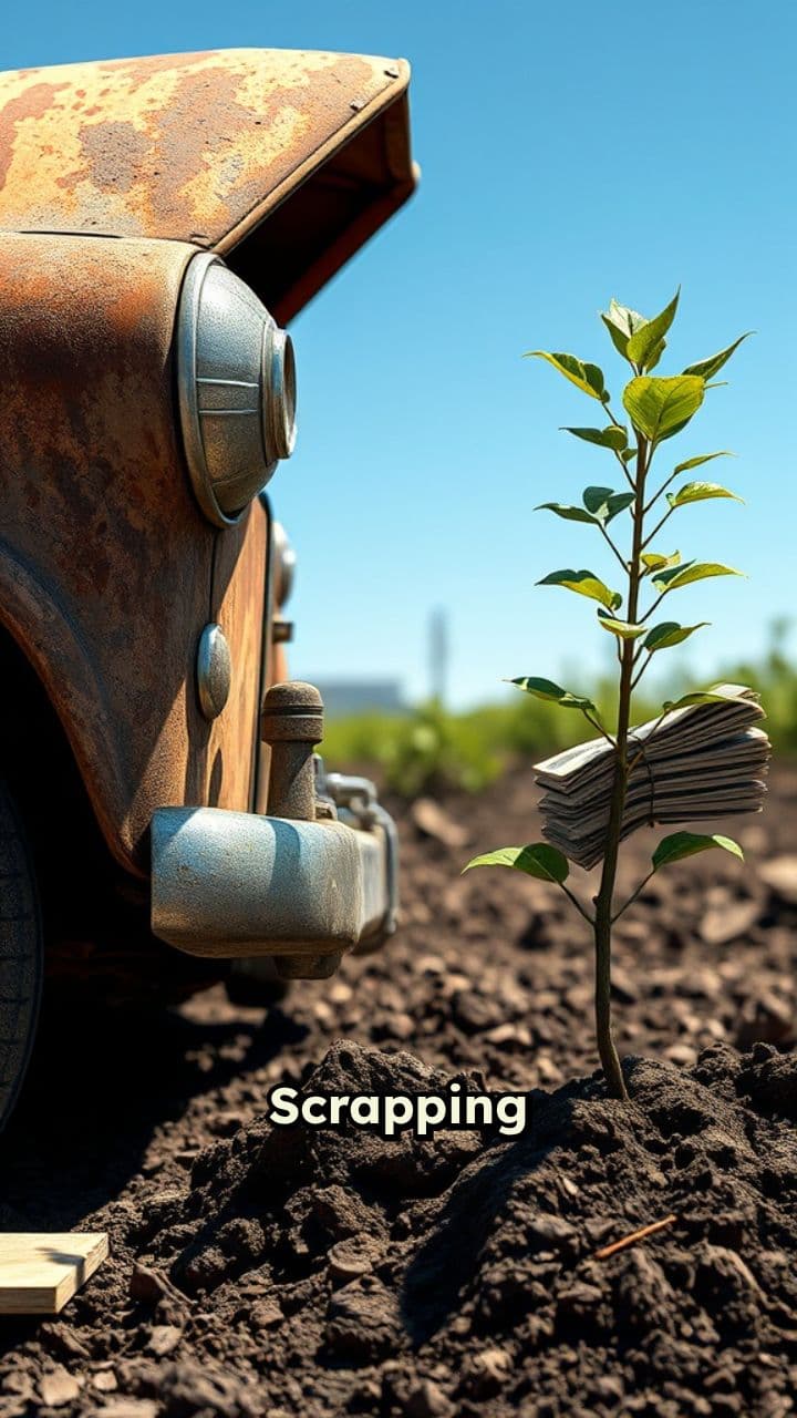 पुराने कार को स्क्रैप करें, पैसे कमाएं