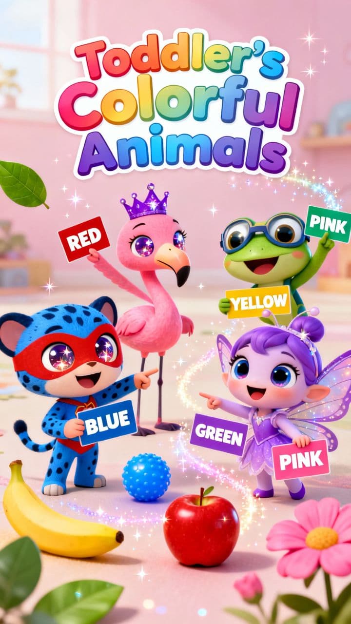 Toddler's Colorful Animals