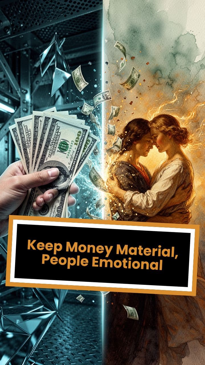 Keep Money Material, People Emotional