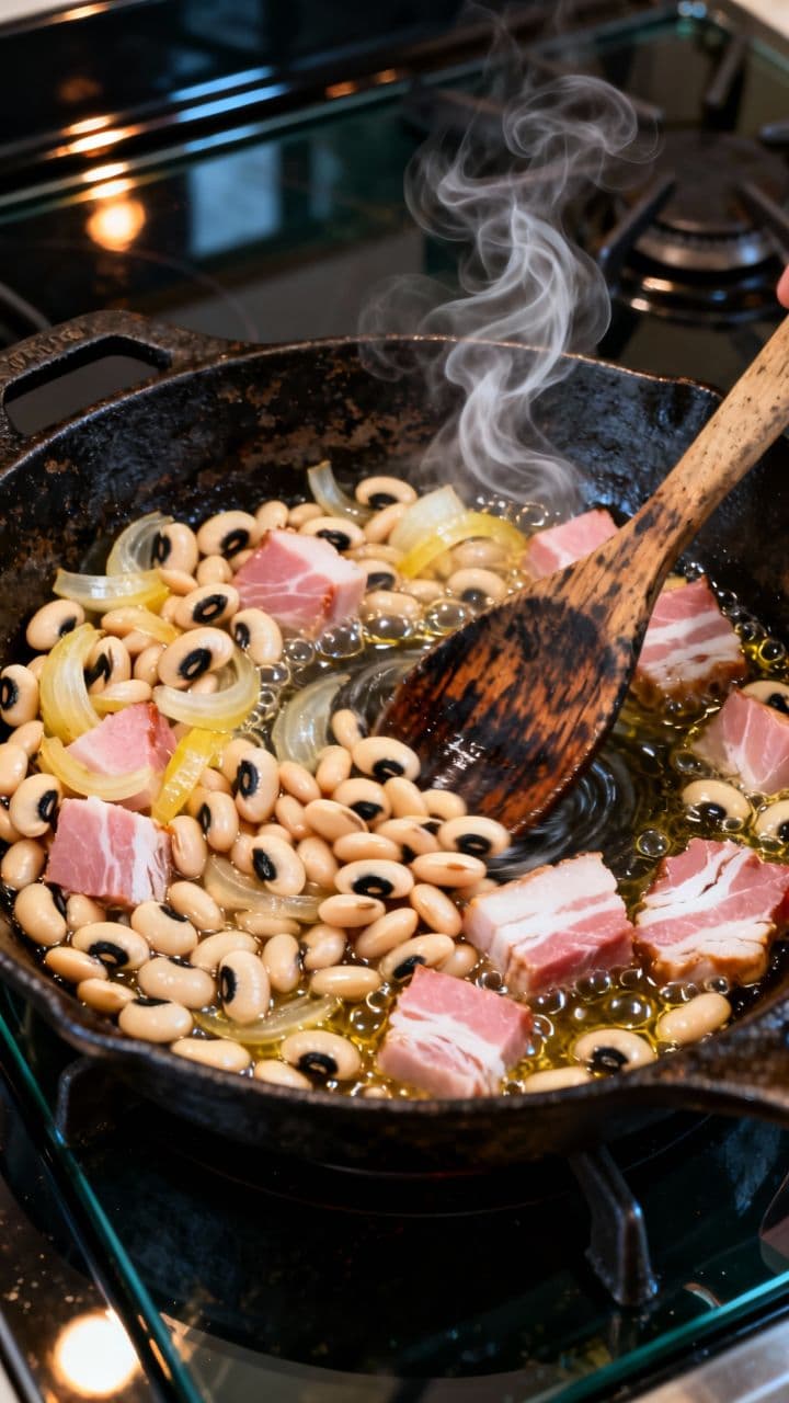 ASMR Black Eyed Peas Cooking