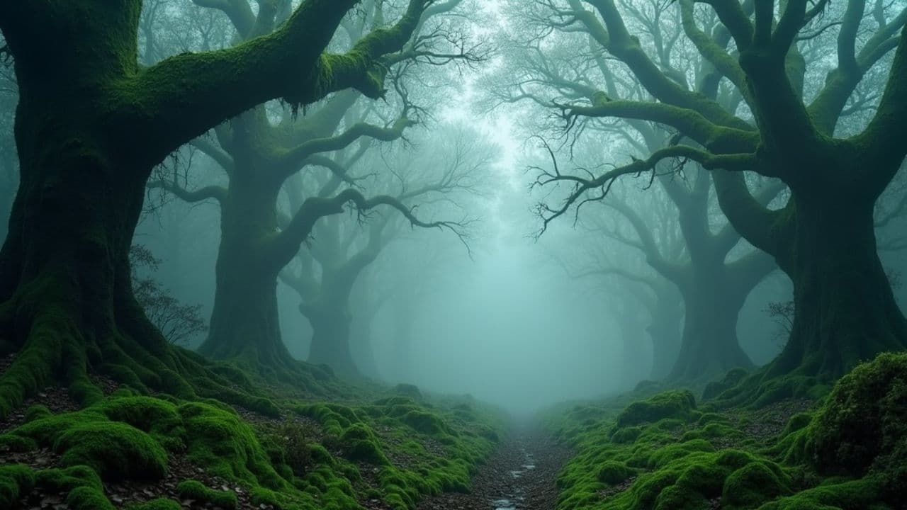 Mystical Foggy Forest Ambiance