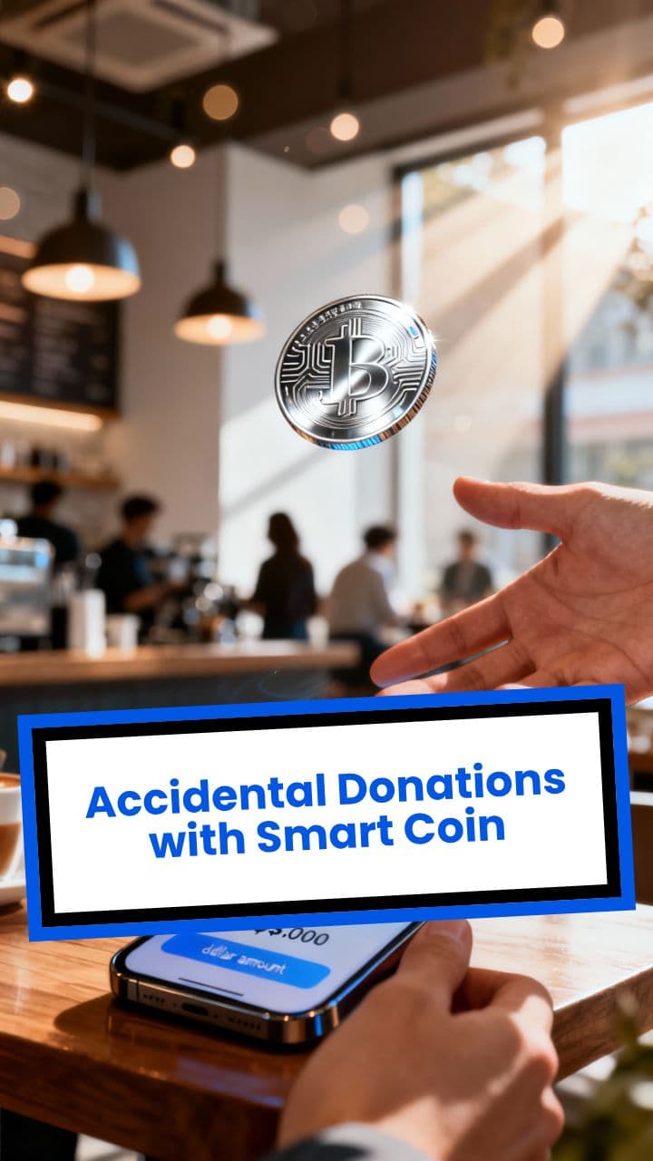 Accidental Donations with Smart Coin