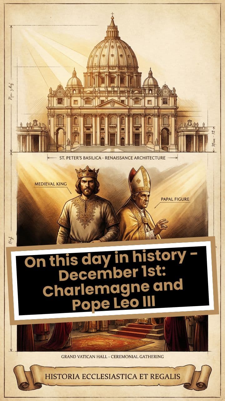 On this day in history - December 1st: Charlemagne and Pope Leo III