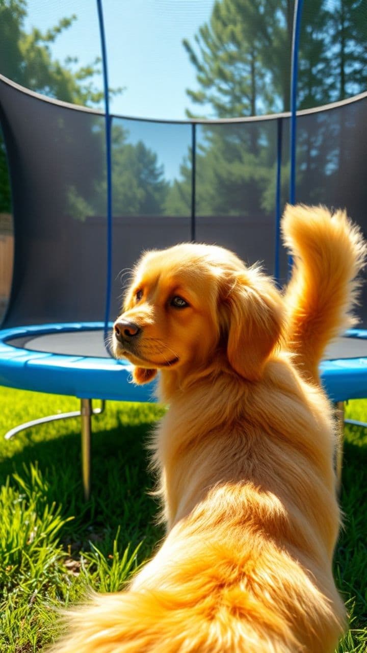 A Golden Retriever's Bouncy Day