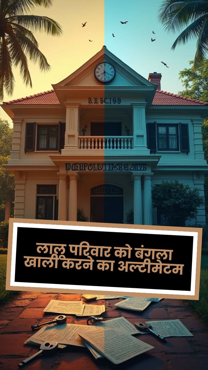 लालू परिवार को बंगला खाली करने का अल्टीमेटम
