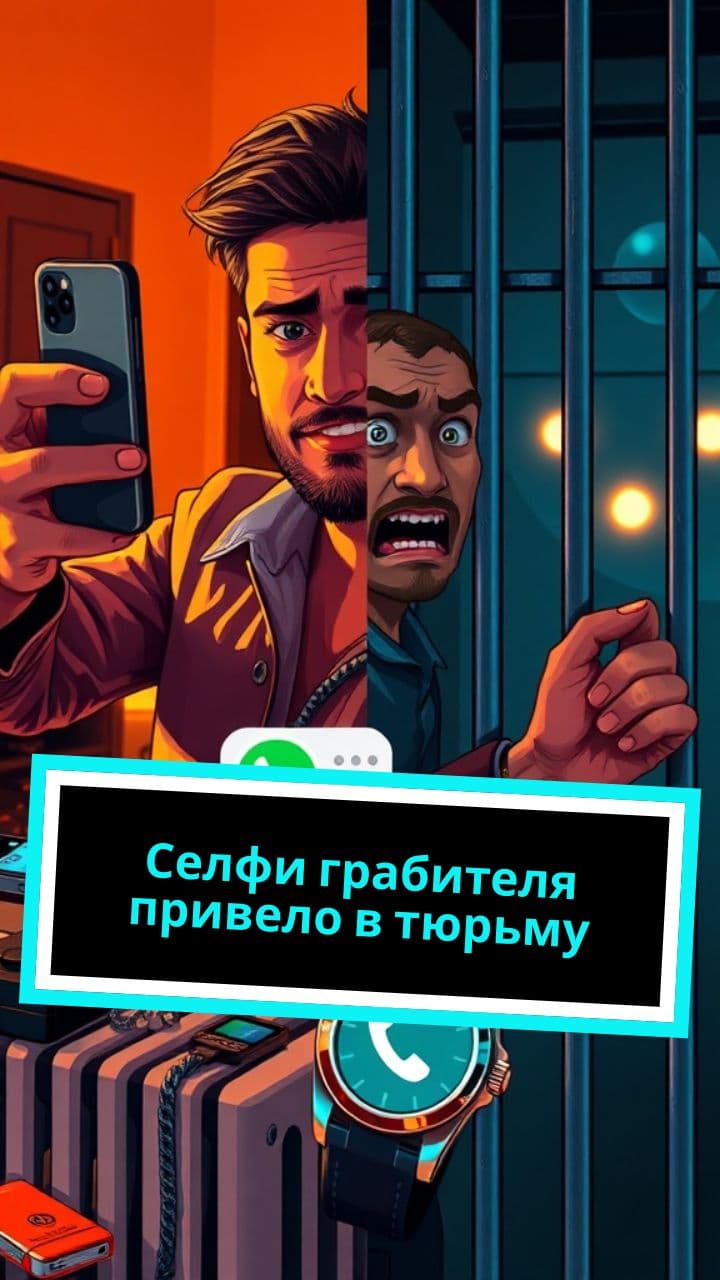 Селфи грабителя привело в тюрьму