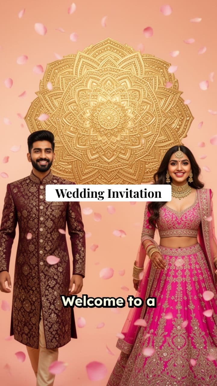 Enchanted Indian Wedding Invitation