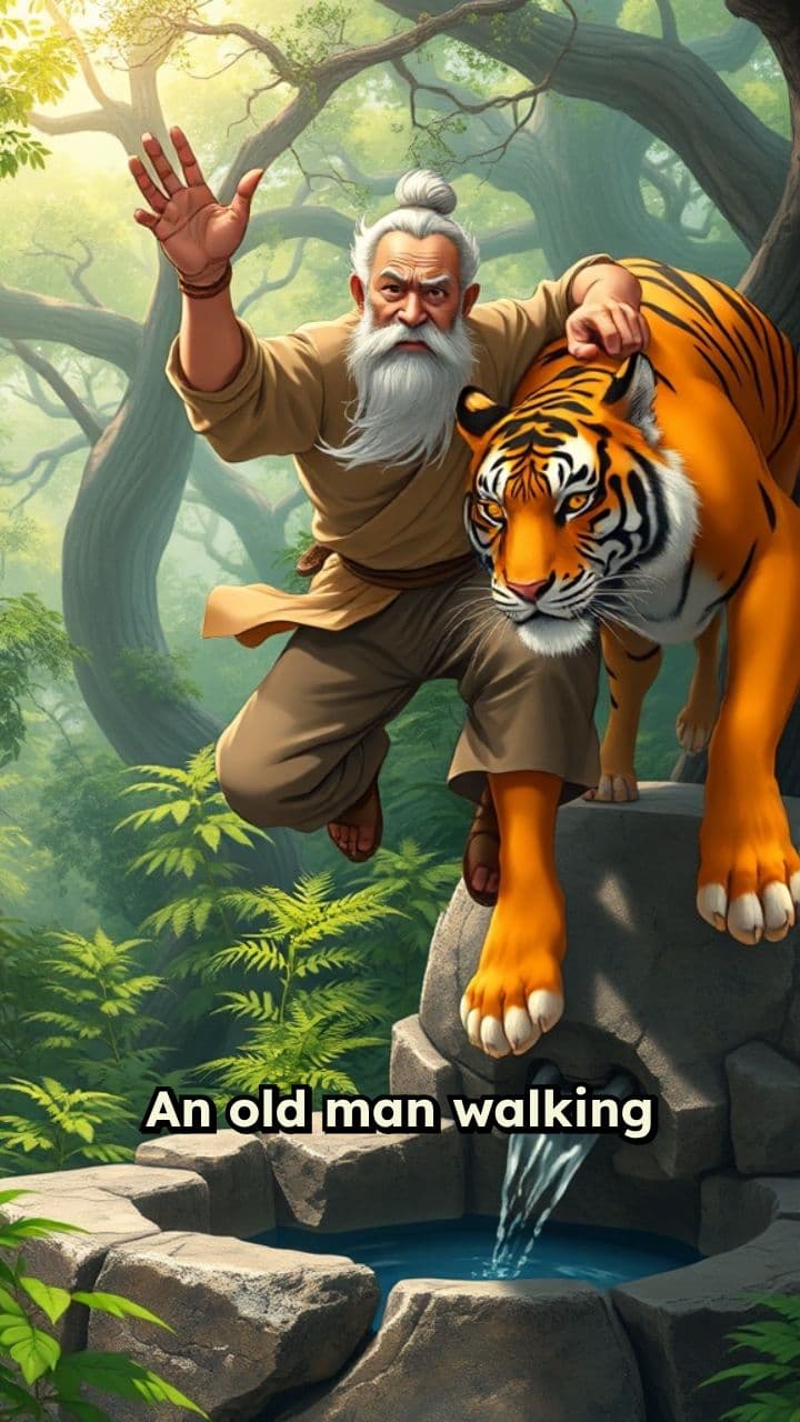 Old Man Jumps Into a Well