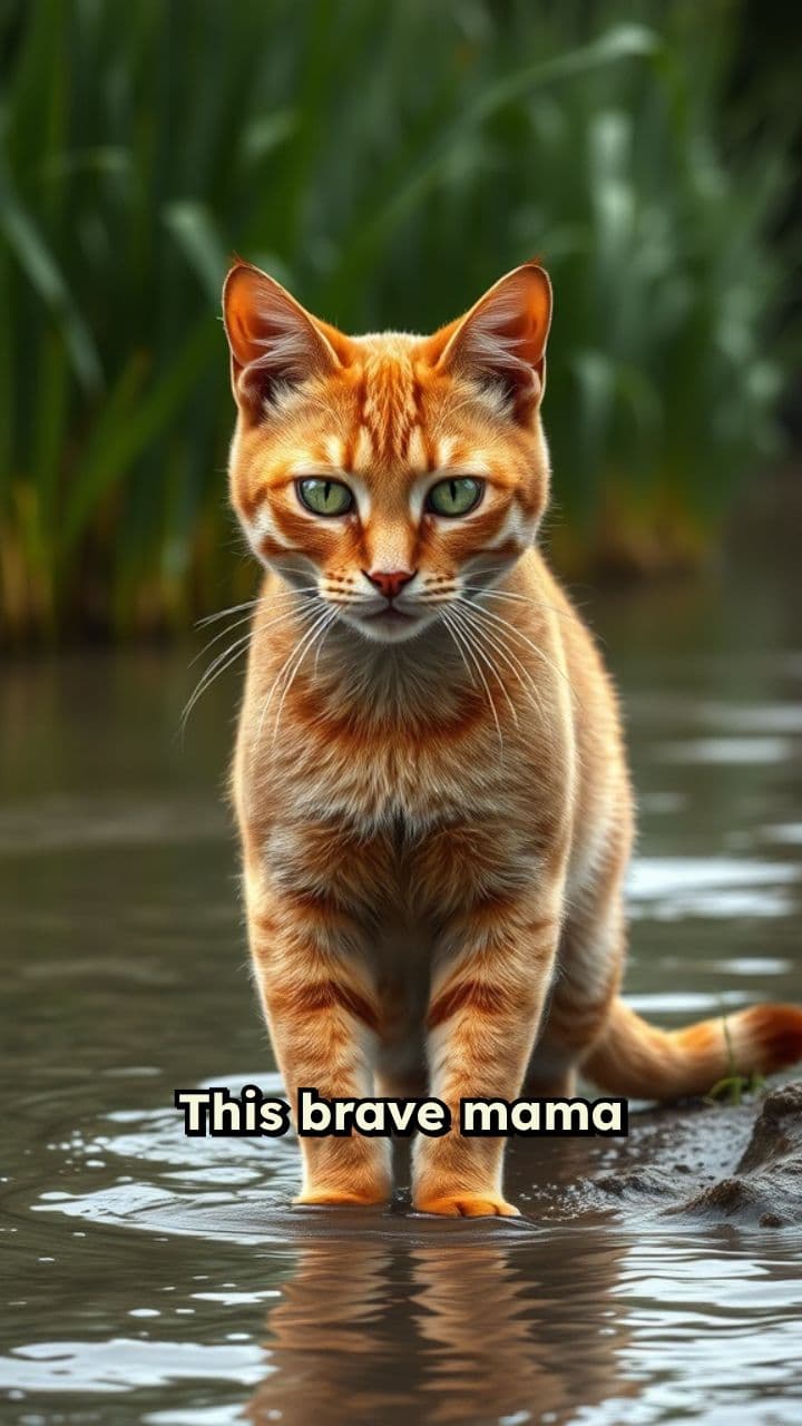 Mama Cat's Heroic Water Rescue