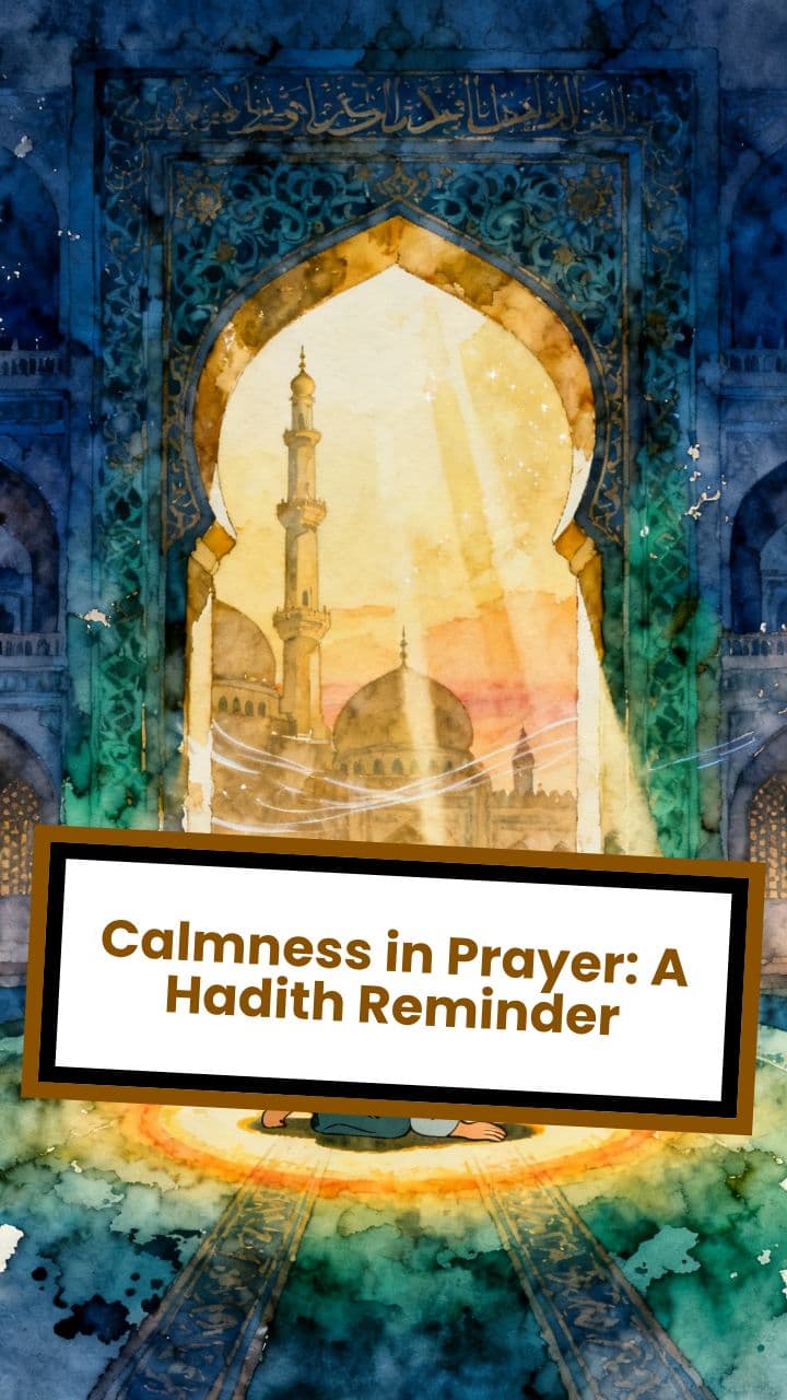 Calmness in Prayer: A Hadith Reminder